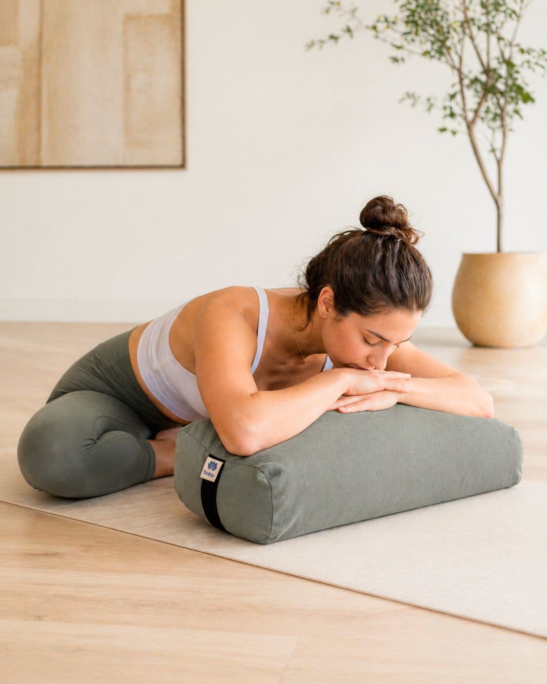 Flat Yoga Bolster – Versatile Practice Support – Blue Lotus